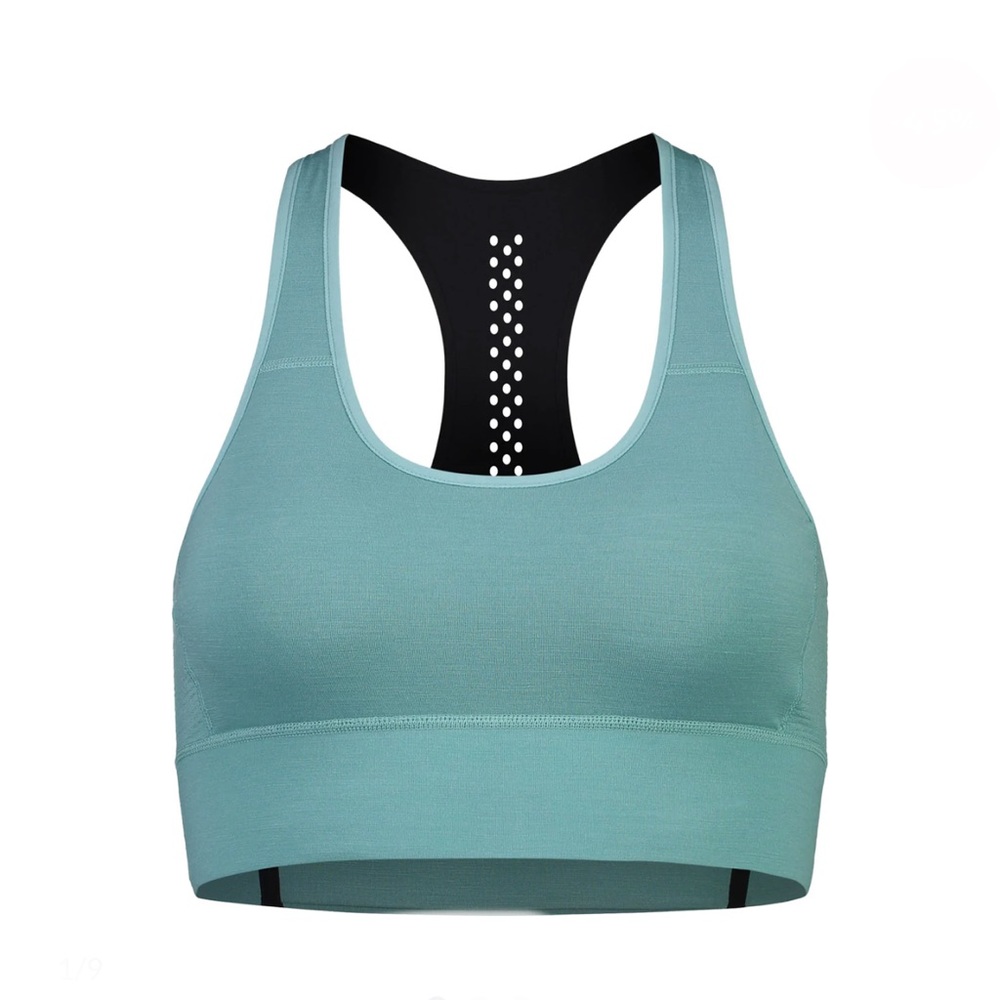 Mons Royale Stratos Merino Shift Sports Bra, Sage, Size Medium No Tags-Wore once